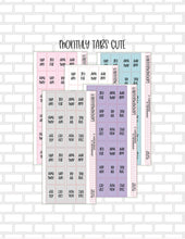 Monthly Tabs Cute Font - Hobonichi Weeks