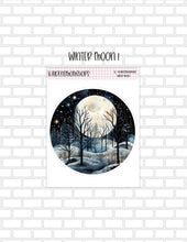 Winter Moon Single Sticker Mini Sticker Sheet