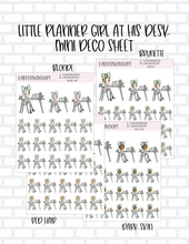 Little Planner Girl at her desk Mini Sheet
