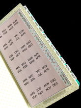 Monthly Tabs Standard Font - Hobonichi Weeks