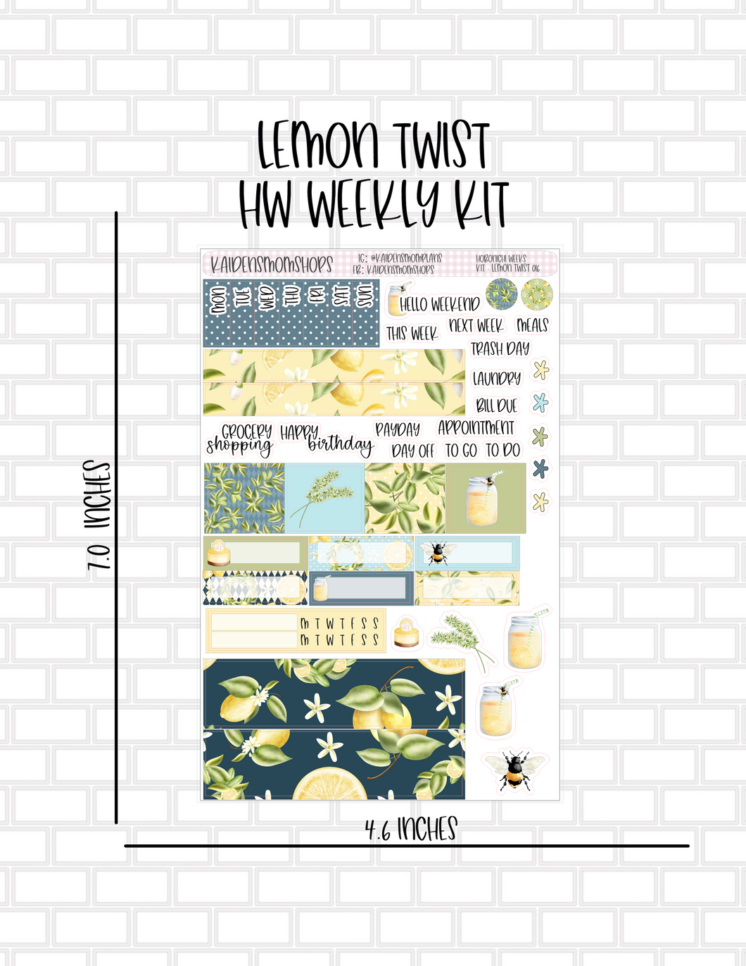 016 Lemon Twist Hobonichi Weeks Weekly Kit - NEW FORMAT