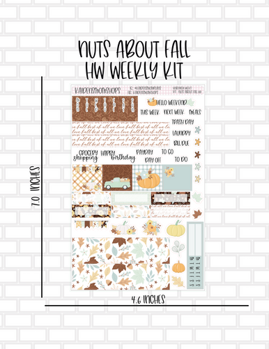 01 Nuts about Fall Hobonichi Weeks Kit - NEW FORMAT
