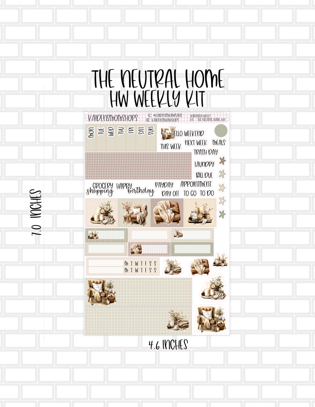 032 The Neutral Home Hobonichi Weeks Weekly Kit - NEW FORMAT