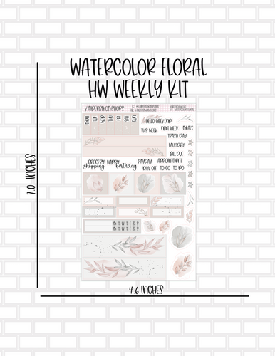 034 Watercolor Floral Hobonichi Weeks Weekly Kit - NEW FORMAT