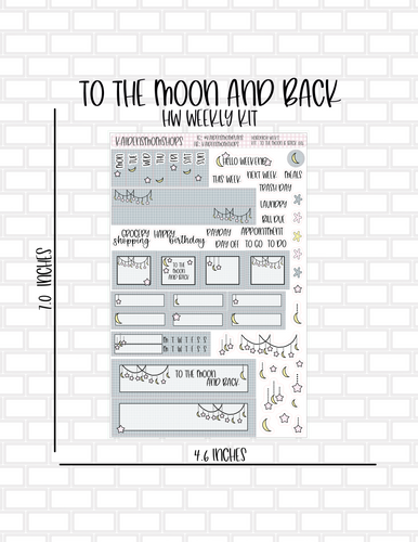 036 To The Moon and Back Hobonichi Weeks Weekly Kit - NEW FORMAT