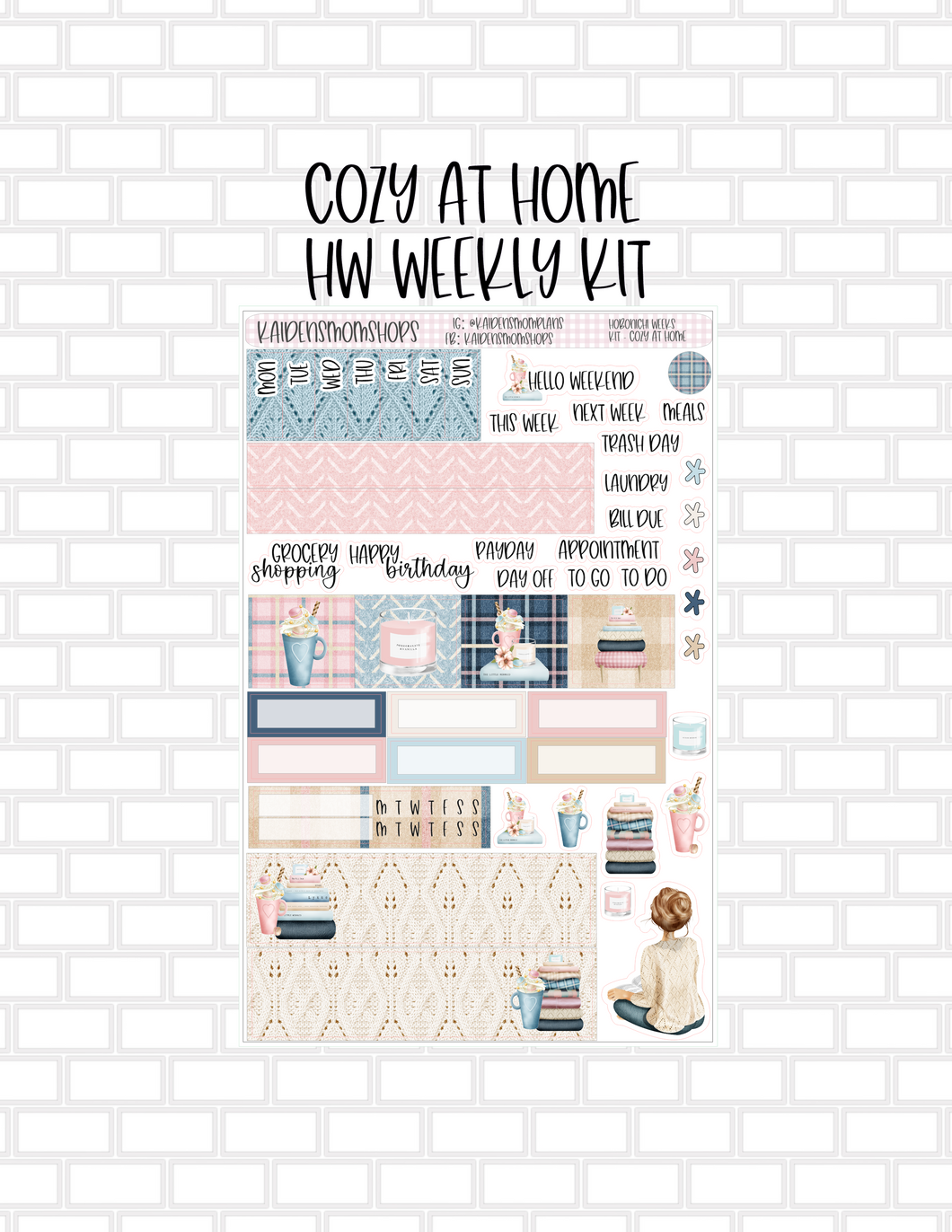 045 Cozy at Home  Hobonichi Weeks Weekly Kit - NEW FORMAT