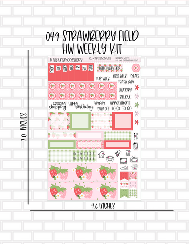 049 Strawberry Field Hobonichi Weeks Weekly Kit - NEW FORMAT