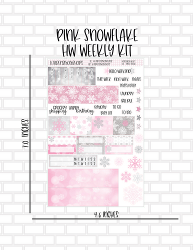 06 Pink Snowflake Hobonichi Weeks Kit - NEW FORMAT