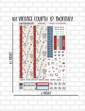 103 Vintage Fourth Erin Condren 7x9 Planner Stickers