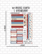 103 Vintage Fourth Erin Condren 7x9 Planner Stickers