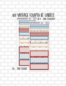 103 Vintage Fourth Erin Condren 7x9 Planner Stickers