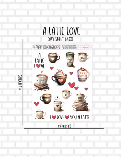 A Latte Love  Mini Sheet Deco