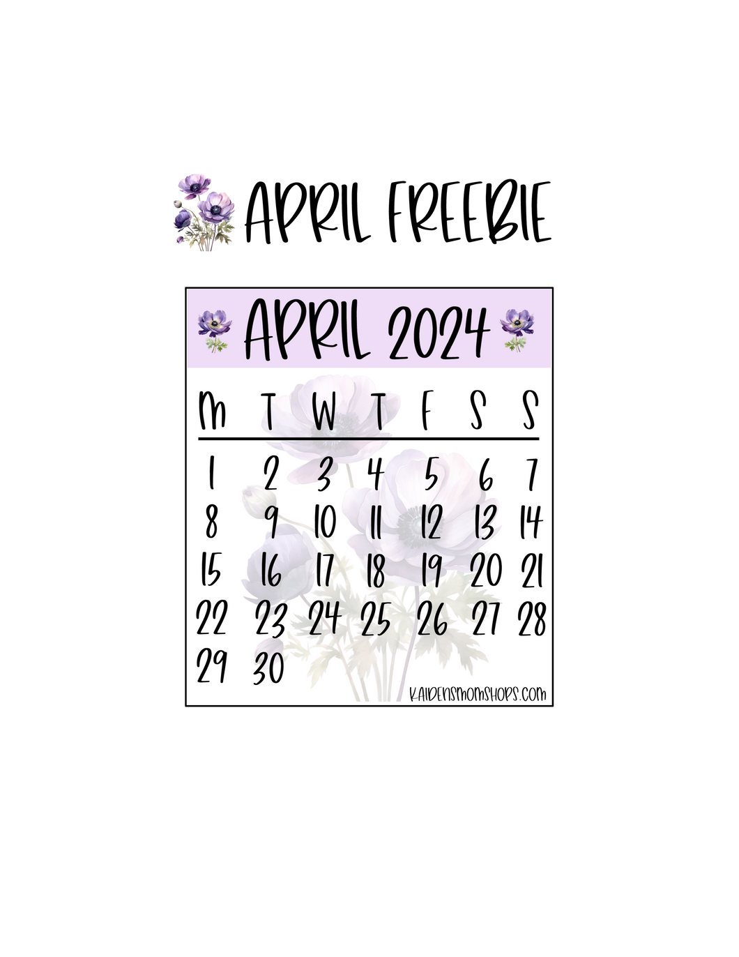 April 2024 Freebie