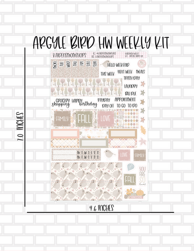021 Argyle Bird Hobonichi Weeks Weekly Kit - NEW FORMAT