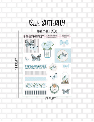 Blue Butterfly Mini Sheet Deco
