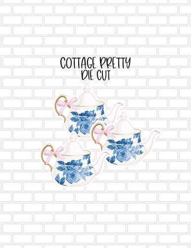 Cottage Pretty Tea Pot Die Cut