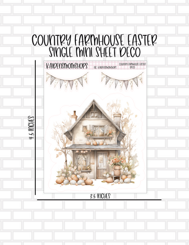 Country Farmhouse Easter Mini Sheet Deco Single Sticker