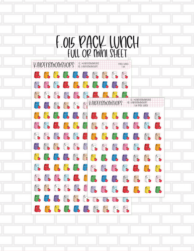 F.015 Pack Lunch - Full or Mini Sheet