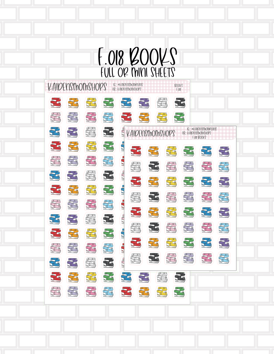 F.018 Books - Full or Mini Sheet