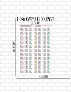 F.020 Garden Journal - Full or Mini Sheet