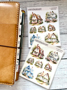 Country Cottages Mini Sticker Sheet