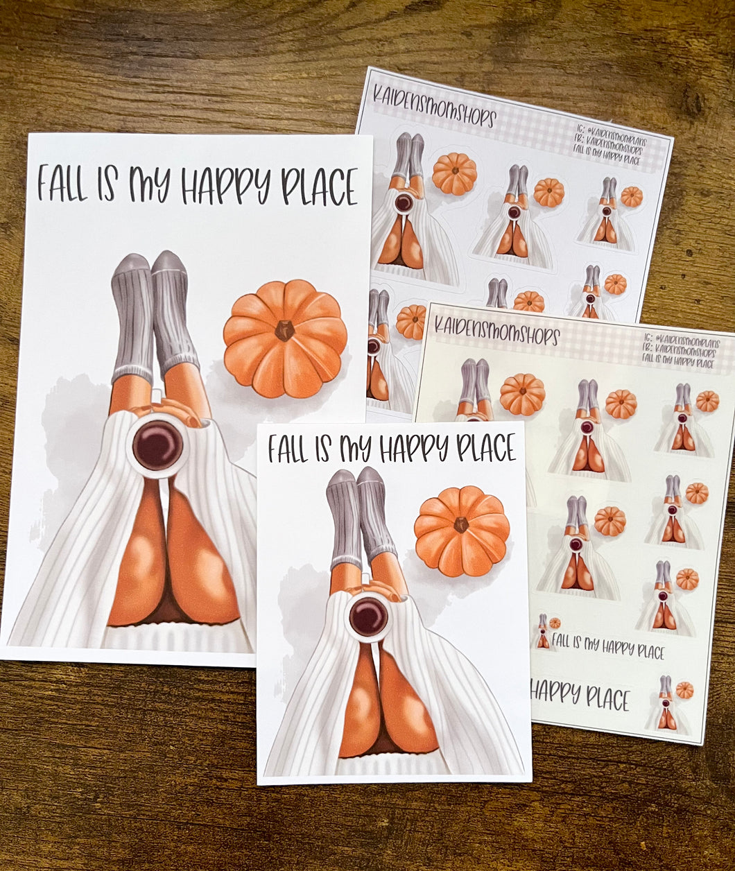 Fall is My Happy Place Mini Deco Stickers and Journal Cards