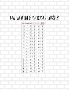 Hobonichi Weeks Weather doodle labels
