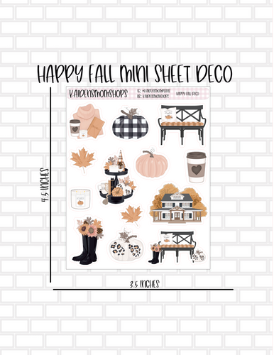 Happy Fall Mini Sheet Deco
