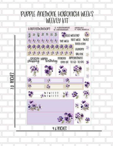 027 Purple Anemone Hobonichi Weeks Weekly Kit - NEW FORMAT