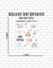 Balloons and Birthdays Mini Sticker Sheet