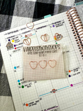 Rose Gold Heart Paper Clips - Set of 3