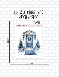 Icy Blue Christmas Mini Sheet Deco Singles