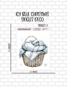 Icy Blue Christmas Mini Sheet Deco Singles