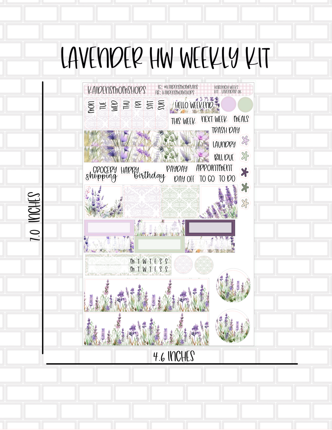 015 Lavender Hobonichi Weeks weekly Kit - NEW FORMAT