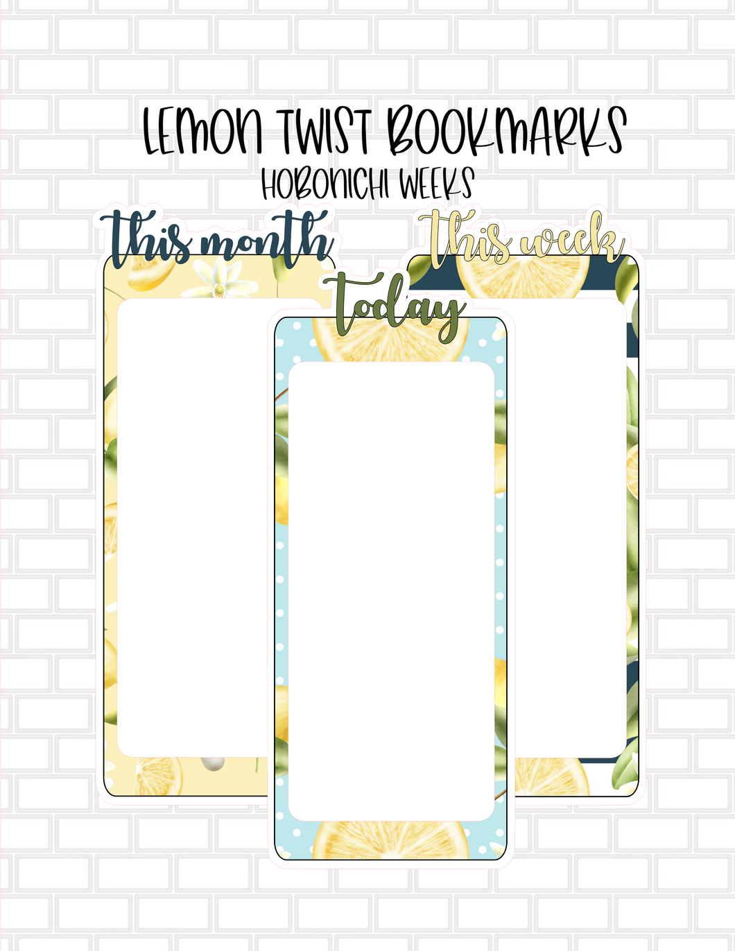 Lemon Twist Hobonichi Weeks Bookmarks