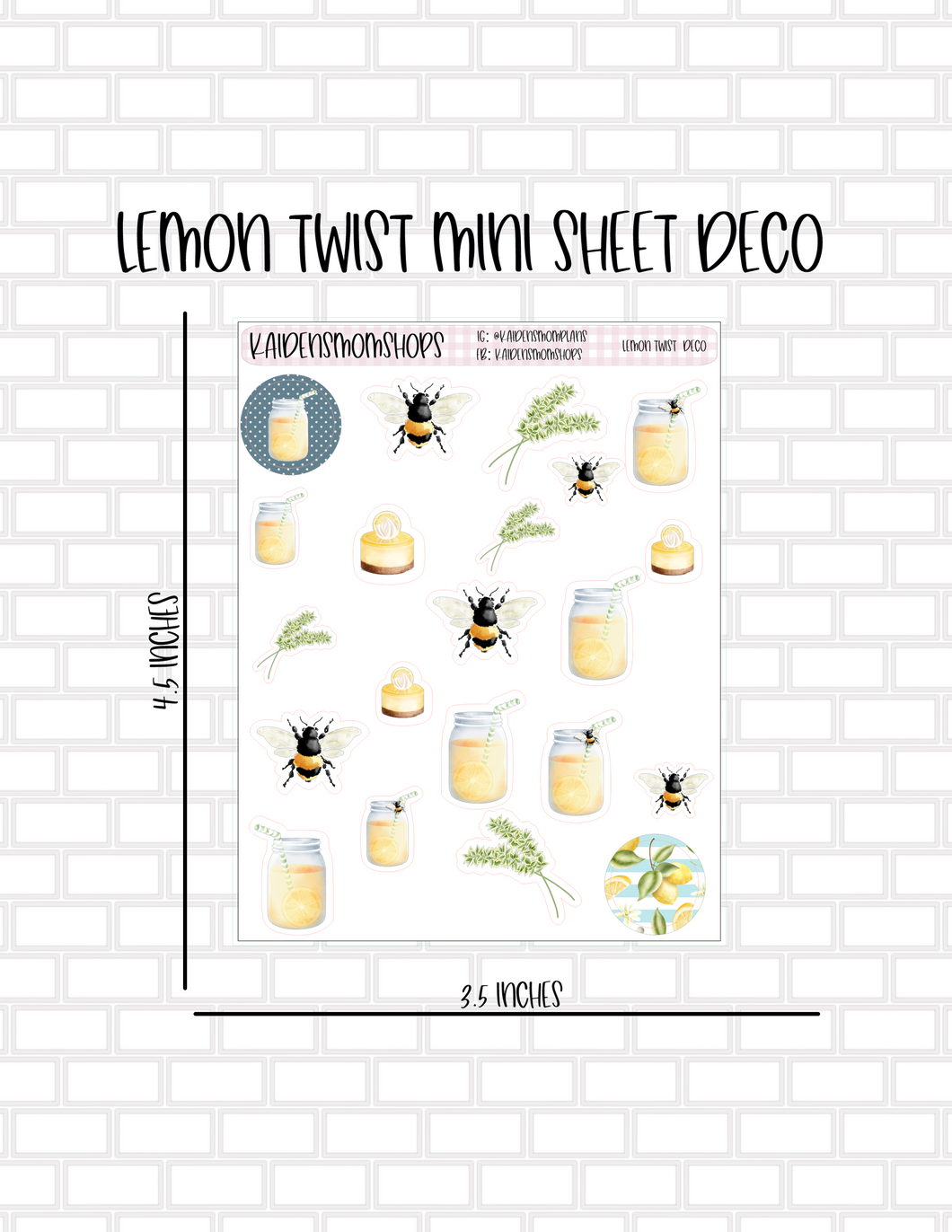 Lemon Twist Deco Mini Sheet