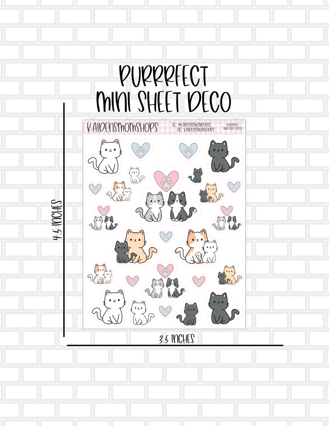 Purrrfect Mini Sheet Deco