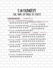S.011 Numbers Print Stickers