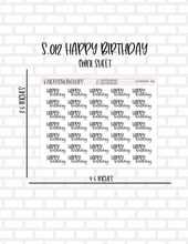 S.012 Happy Birthday Mini Sticker Sheet