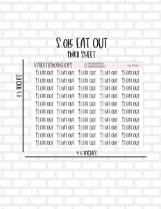 S.015 Eat Out Mini Sticker Sheet