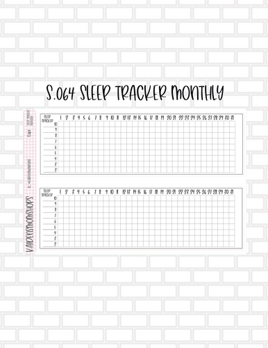 S.064 Monthly Sleep Trackers
