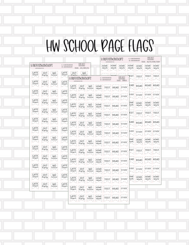 Hobonichi Weeks School Page Flags