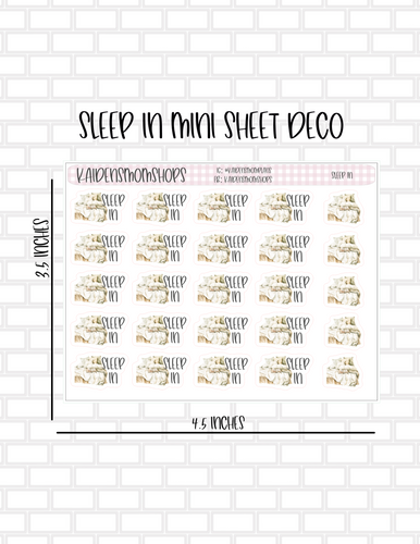 Sleep In Mini Deco Sheet
