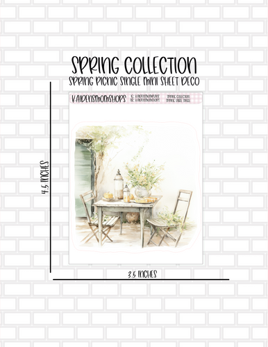 Spring Picnic Mini Sheet Deco Single from the Spring Collection