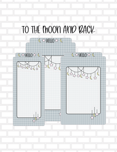 To the Moon and Back Bookmark - HW, B6, A5/HC sizes