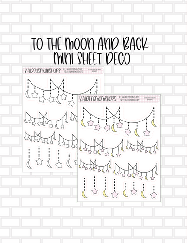 To the Moon and Back Banners Mini Sheet Deco