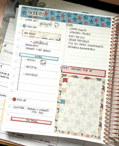103 Vintage Fourth Erin Condren 7x9 Planner Stickers