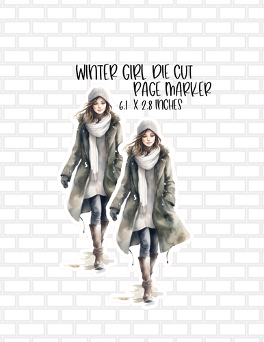 Winter Girl Page Marker/Die Cut