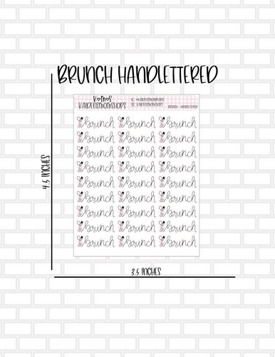 Brunch Mini Sticker Sheet - Handlettered