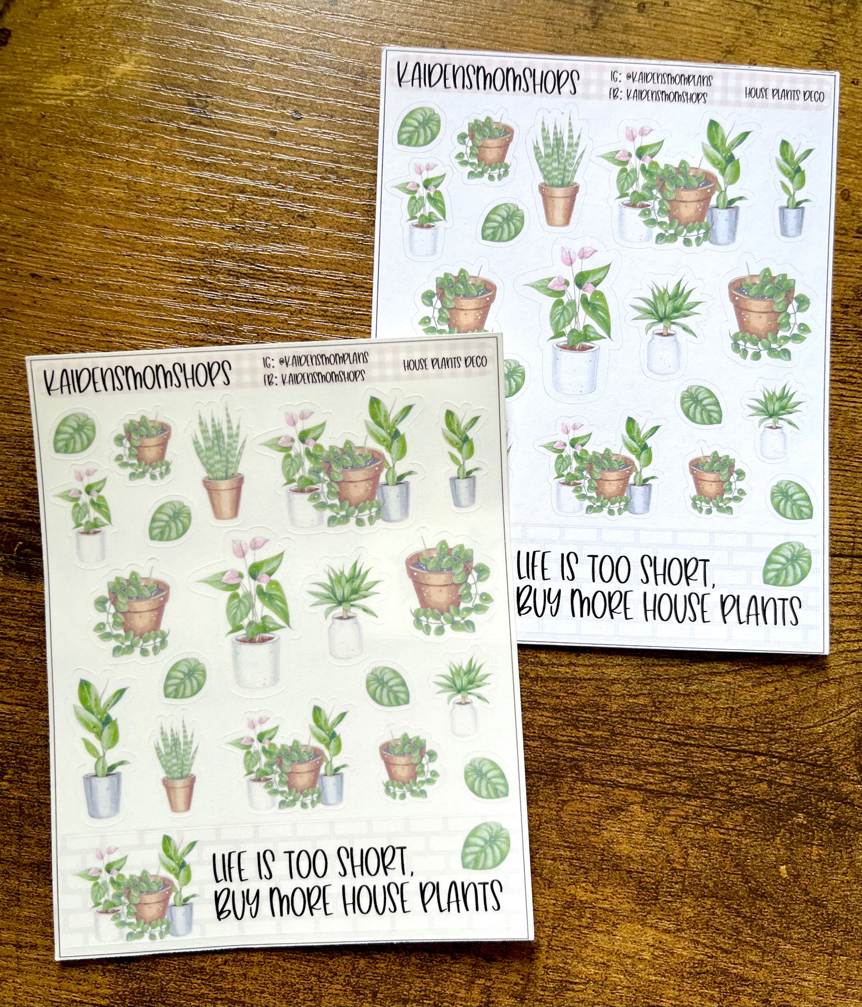 art deco house plants House Plants Deco Mini Sheet – KaidensMomShops